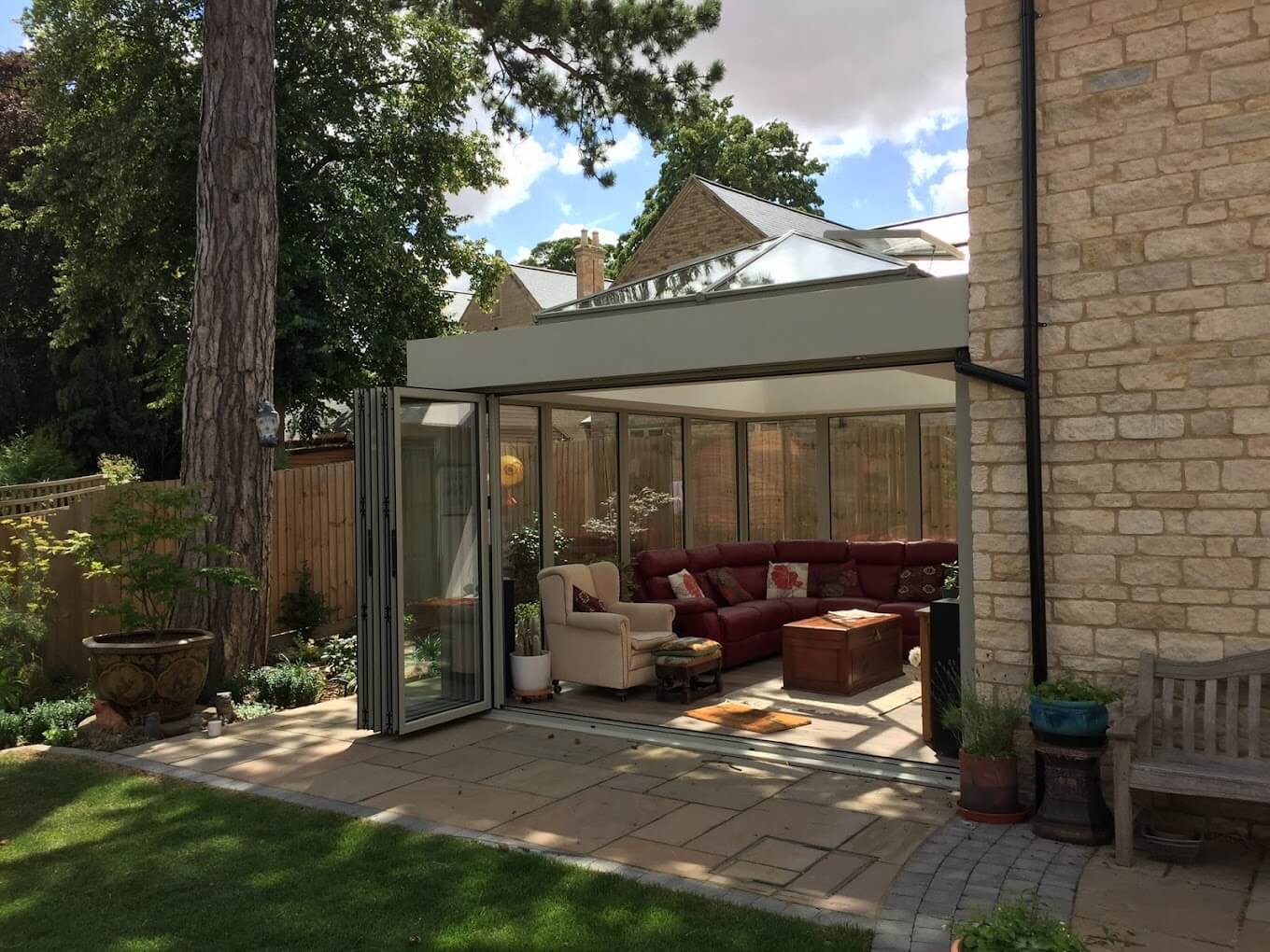 Contemporary glazed home extension completed by Ciampa and Sons near Cambridge
