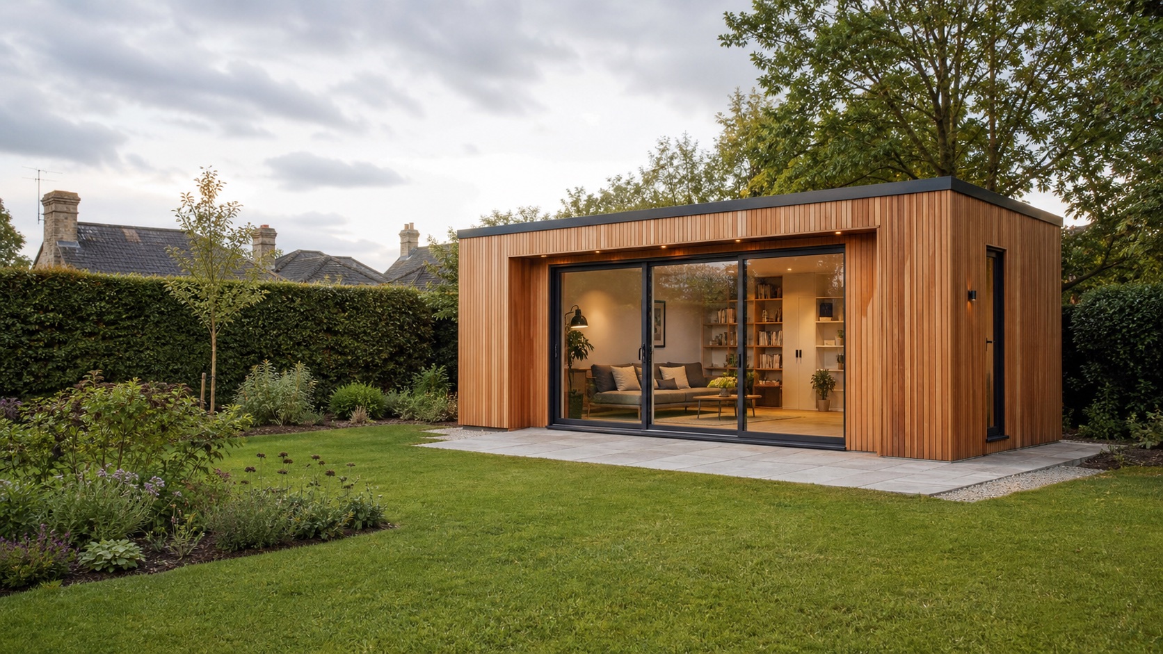 Design inspiration for a contemporary timber-clad garden studio in Cambridge