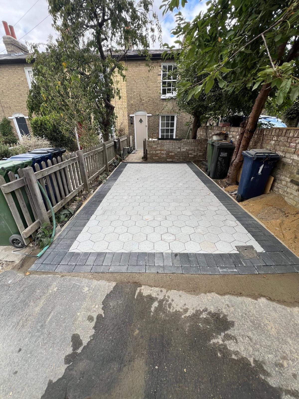 Block-paved driveway built by Ciampa & Sons in Cambridge