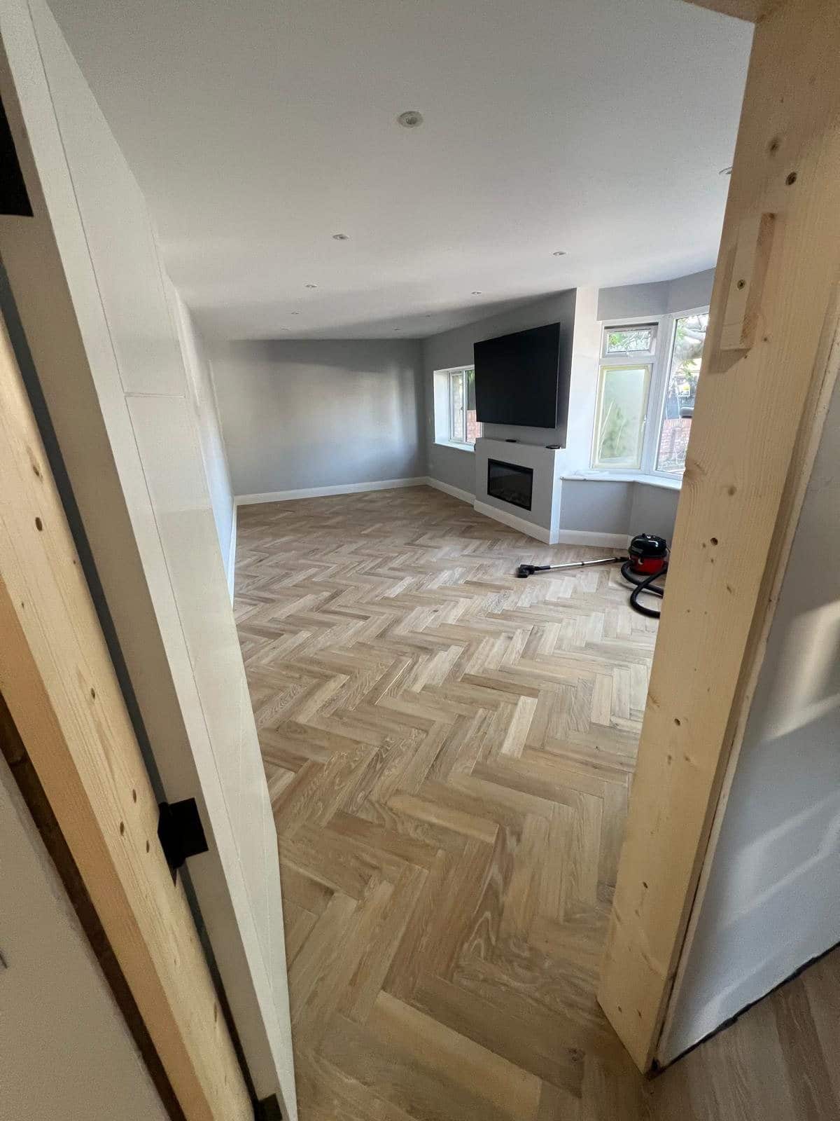 Herringbone floor laid by Ciampa & Sons in Cambridge